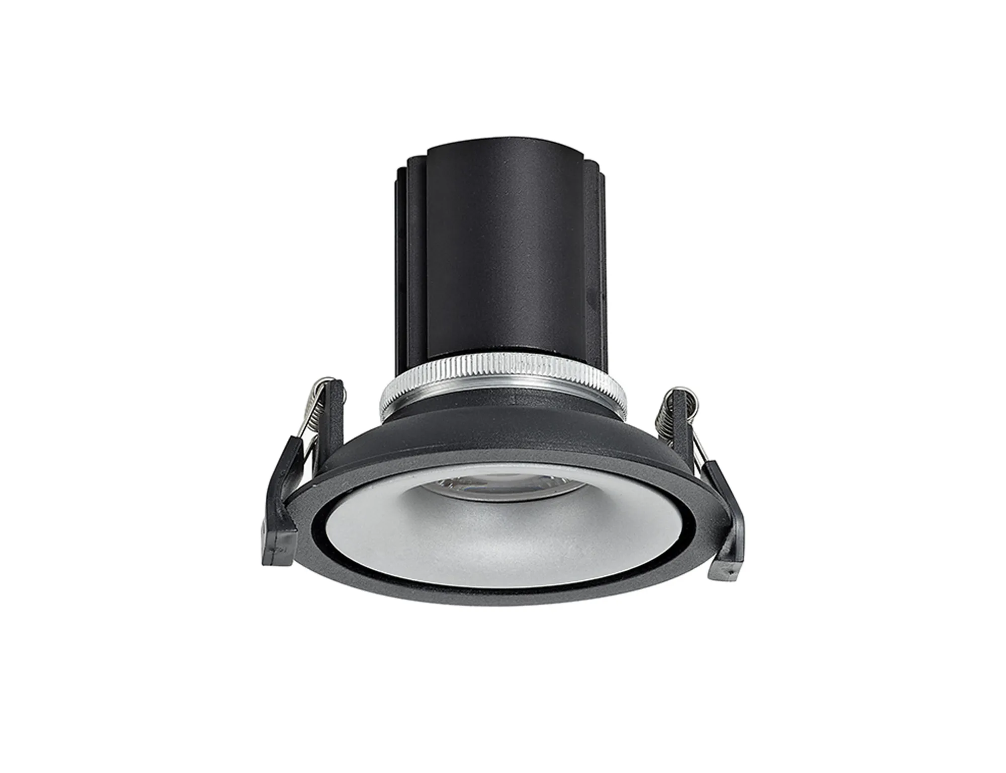 DM202156  Bolor 12 Tridonic Powered 12W 3000K 1200lm 24° CRI>90 LED Engine Black/Silver Fixed Recessed Spotlight; IP20